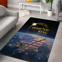 Total Solar Eclipse 2024 Area Rug My 2nd Diamond Ring - Wonder Print Shop