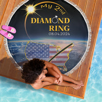 Total Solar Eclipse 2024 Beach Blanket My 2nd Diamond Ring - Wonder Print Shop