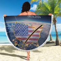 Total Solar Eclipse 2024 Beach Blanket My 2nd Diamond Ring - Wonder Print Shop