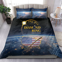 Total Solar Eclipse 2024 Bedding Set My 2nd Diamond Ring - Wonder Print Shop