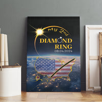 Total Solar Eclipse 2024 Canvas Wall Art My 2nd Diamond Ring - Wonder Print Shop