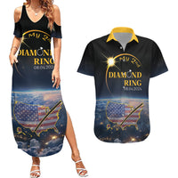 Personalized Total Solar Eclipse 2024 Couples Matching Summer Maxi Dress and Hawaiian Shirt My 2nd Diamond Ring - Wonder Print Shop