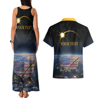 Personalized Total Solar Eclipse 2024 Couples Matching Tank Maxi Dress and Hawaiian Shirt My 2nd Diamond Ring - Wonder Print Shop
