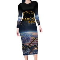 Personalized Total Solar Eclipse 2024 Family Matching Long Sleeve Bodycon Dress and Hawaiian Shirt My 2nd Diamond Ring - Wonder Print Shop