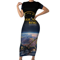 Personalized Total Solar Eclipse 2024 Family Matching Short Sleeve Bodycon Dress and Hawaiian Shirt My 2nd Diamond Ring - Wonder Print Shop