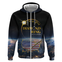 Personalized Total Solar Eclipse 2024 Hoodie My 2nd Diamond Ring - Wonder Print Shop