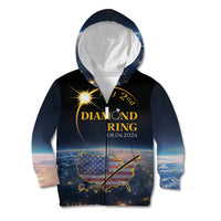 Personalized Total Solar Eclipse 2024 Kid Hoodie My 2nd Diamond Ring - Wonder Print Shop