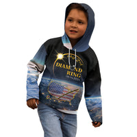 Personalized Total Solar Eclipse 2024 Kid Hoodie My 2nd Diamond Ring - Wonder Print Shop