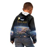 Personalized Total Solar Eclipse 2024 Kid Hoodie My 2nd Diamond Ring - Wonder Print Shop