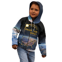 Personalized Total Solar Eclipse 2024 Kid Hoodie My 2nd Diamond Ring - Wonder Print Shop