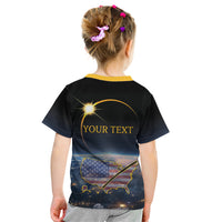 Personalized Total Solar Eclipse 2024 Kid T Shirt My 2nd Diamond Ring - Wonder Print Shop
