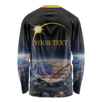 Personalized Total Solar Eclipse 2024 Long Sleeve Shirt My 2nd Diamond Ring - Wonder Print Shop