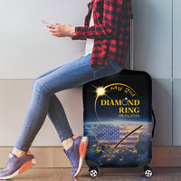 Total Solar Eclipse 2024 Luggage Cover My 2nd Diamond Ring - Wonder Print Shop
