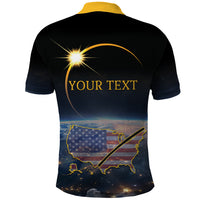 Personalized Total Solar Eclipse 2024 Polo Shirt My 2nd Diamond Ring - Wonder Print Shop