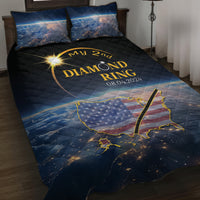 Total Solar Eclipse 2024 Quilt Bed Set My 2nd Diamond Ring - Wonder Print Shop
