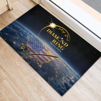 Total Solar Eclipse 2024 Rubber Doormat My 2nd Diamond Ring - Wonder Print Shop