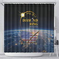 Total Solar Eclipse 2024 Shower Curtain My 2nd Diamond Ring