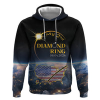 Personalized Total Solar Eclipse 2024 Zip Hoodie My 2nd Diamond Ring - Wonder Print Shop