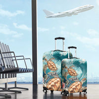 Personalized Caribbean Sea Turtle Luggage Cover Fantastic Ocean Waves