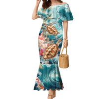 Personalized Caribbean Sea Turtle Mermaid Dress Fantastic Ocean Waves