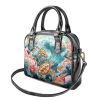 Personalized Caribbean Sea Turtle Shoulder Handbag Fantastic Ocean Waves