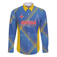 Custom Sport Team Aruba Family Matching Off The Shoulder Long Sleeve Dress and Hawaiian Shirt One Team One Dream