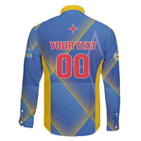 Custom Sport Team Aruba Family Matching Off The Shoulder Long Sleeve Dress and Hawaiian Shirt One Team One Dream