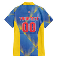 Custom Sport Team Aruba Family Matching Short Sleeve Bodycon Dress and Hawaiian Shirt One Team One Dream