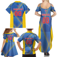 Custom Sport Team Aruba Family Matching Summer Maxi Dress and Hawaiian Shirt One Team One Dream