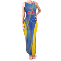 Custom Sport Team Aruba Family Matching Tank Maxi Dress and Hawaiian Shirt One Team One Dream