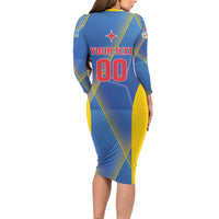 Custom Sport Team Aruba Long Sleeve Bodycon Dress One Team One Dream