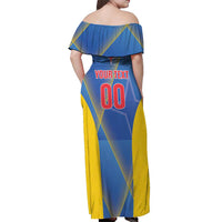 Custom Sport Team Aruba Off Shoulder Maxi Dress One Team One Dream