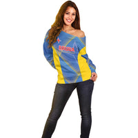 Custom Sport Team Aruba Off Shoulder Sweater One Team One Dream