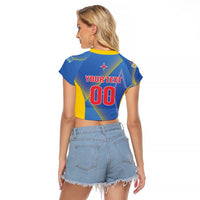 Custom Sport Team Aruba Raglan Cropped T Shirt One Team One Dream