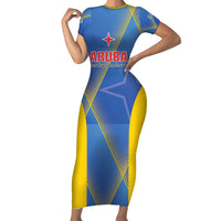 Custom Sport Team Aruba Short Sleeve Bodycon Dress One Team One Dream