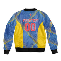Custom Sport Team Aruba Sleeve Zip Bomber Jacket One Team One Dream