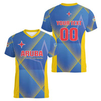 Custom Sport Team Aruba Women V-Neck T-Shirt One Team One Dream