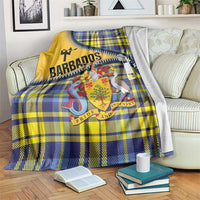Barbados Celtic Festival Blanket Yellow Blue Tartan Zipper Stylized