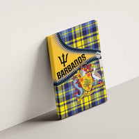 Barbados Celtic Festival Canvas Wall Art Yellow Blue Tartan Zipper Stylized