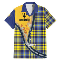 Barbados Celtic Festival Family Matching Mermaid Dress and Hawaiian Shirt Yellow Blue Tartan Zipper Stylized