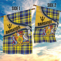 Barbados Celtic Festival Garden Flag Yellow Blue Tartan Zipper Stylized
