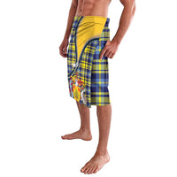 Barbados Celtic Festival Lavalava Yellow Blue Tartan Zipper Stylized