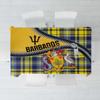 Barbados Celtic Festival Tablecloth Yellow Blue Tartan Zipper Stylized