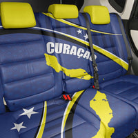 Curacao Flag Day Back Car Seat Cover Korsou Map Simple Style