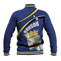 Curacao Flag Day Baseball Jacket Korsou Map Simple Style