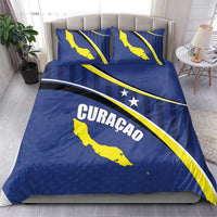 Curacao Flag Day Bedding Set Korsou Map Simple Style