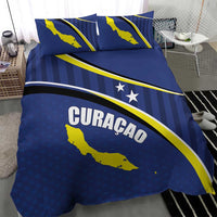 Curacao Flag Day Bedding Set Korsou Map Simple Style