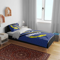 Curacao Flag Day Bedding Set Korsou Map Simple Style