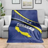 Curacao Flag Day Blanket Korsou Map Simple Style