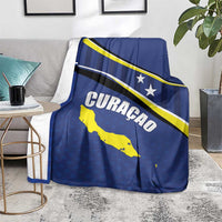 Curacao Flag Day Blanket Korsou Map Simple Style